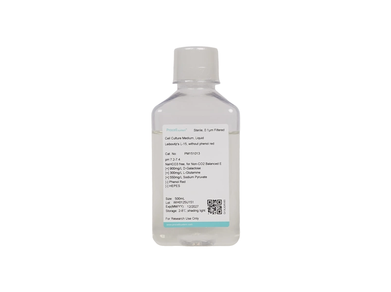 Leibovitz's L-15, without phenol red