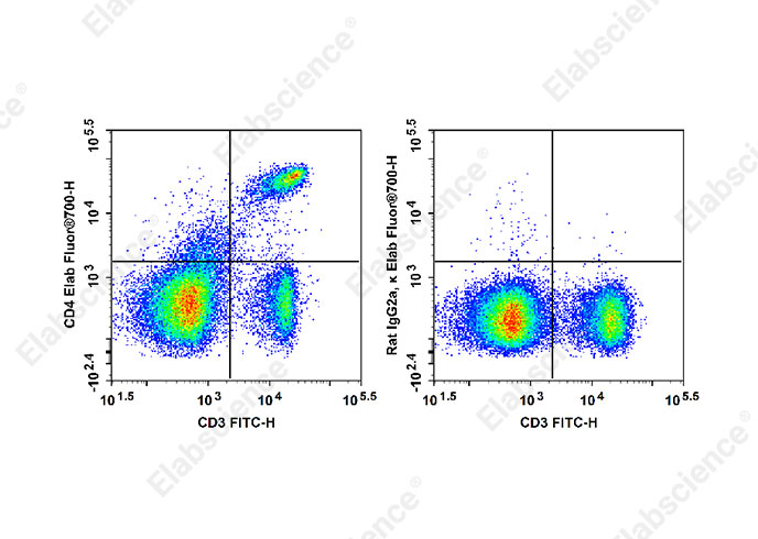Elab Fluor® 700 Anti-Mouse CD4 Antibody[RM4-5]-1