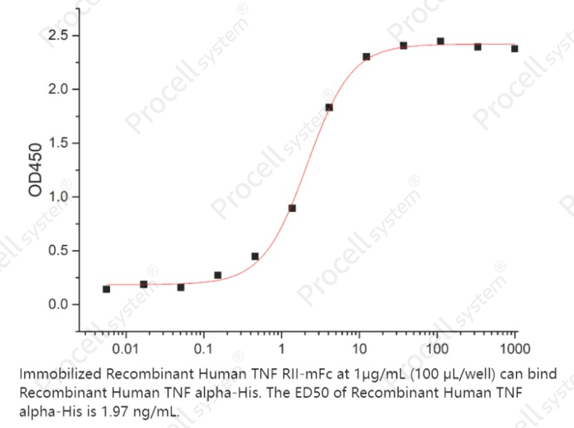 TNF-R2/CD120b/TNFRSF1B (C-mFc), Human, RecombinantTNF-R2/CD120b/TNFRSF1B (C-mFc), Human, Recombinant - 2