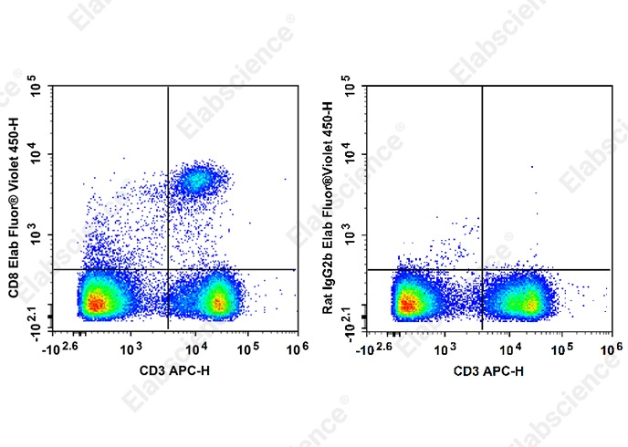 Elab Fluor<sup>®</sup>Violet 450 Anti-Mouse CD8 Antibody[YTS-169] - 1
