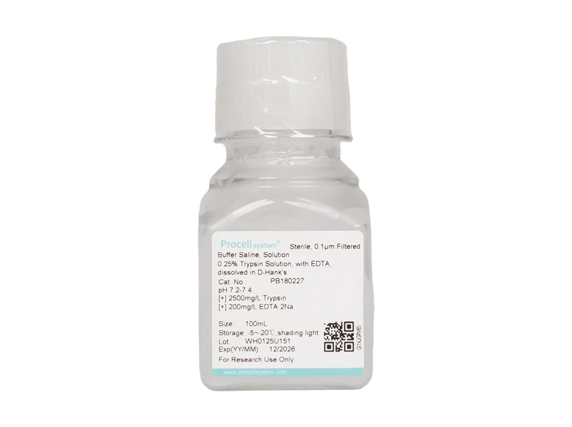 0.25% Trypsin Solution, with EDTA, dissolved in D-Hank's - 1