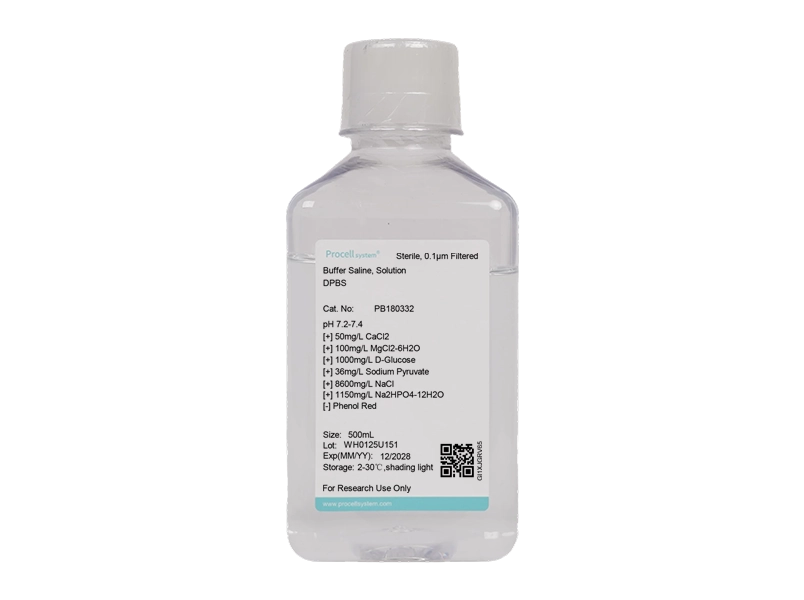 Dulbecco's Phosphate Buffer (DPBS, 1 &times;), with calcium, magnesium, glucose, sodium pyruvate, without phenol red
