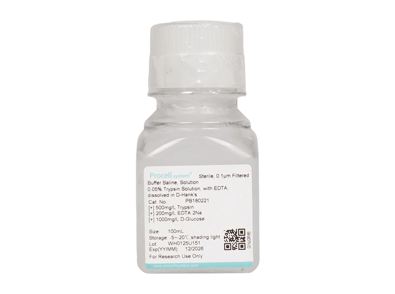 0.05% Trypsin Solution, with EDTA, dissolved in D-Hank's