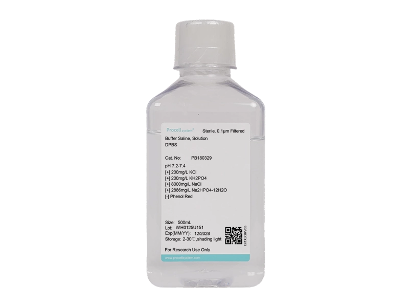 Dulbecco's Phosphate Buffer (DPBS, 1 &times;), without calcium, magnesium, phenol red